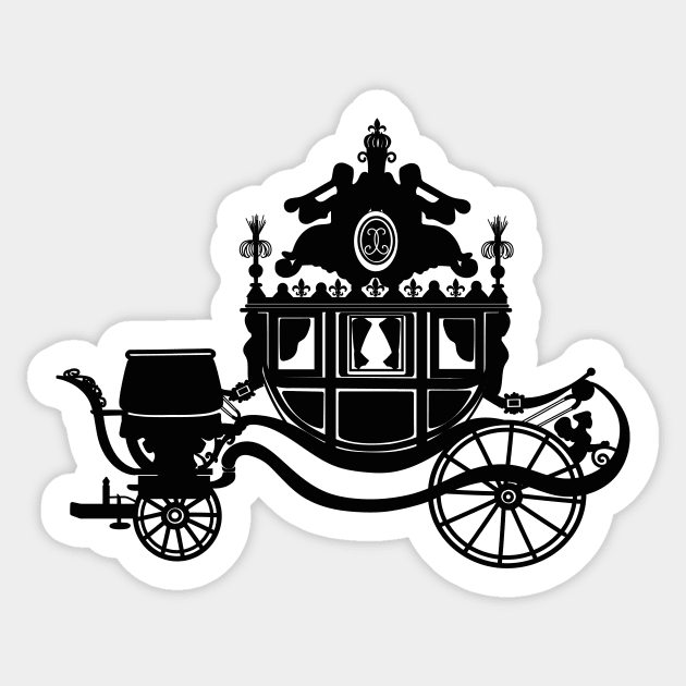 Silhouette of the coach for the coronation of Charles X Sticker by dreamtravel